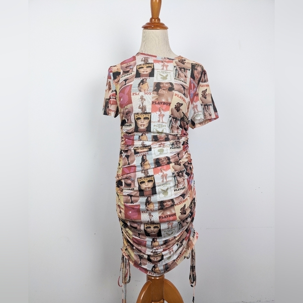 Playboy Sheer Mesh Bodycon Dress Medium
